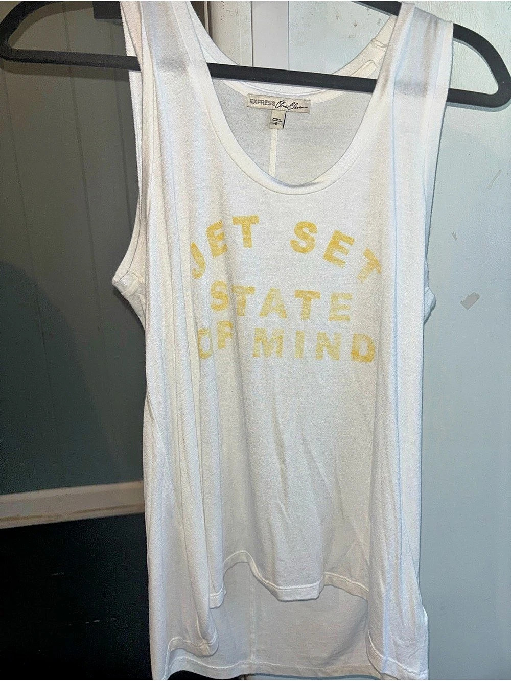 Express Graphic Tank Top in White